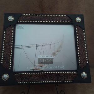 11x14 embossed leather picture frame
